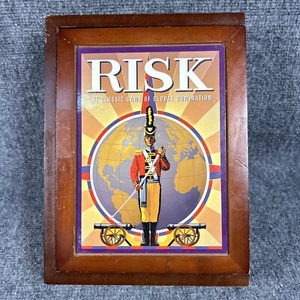 Risk Vintage Game Collection Wooden Library Book Shelf Wood Box Complete - Picture 1 of 24