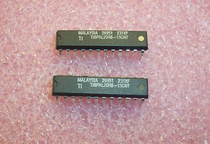 QTY (15) TIBPAL20R8-15CNT TI PROGRAMMABLE ARRAY LOGIC  24 PIN DIP NOS 1 TUBE - Picture 1 of 1