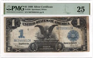 $1 1899 Silver Certificate Black Eagle Fr#236 PMG VF25 - Picture 1 of 2
