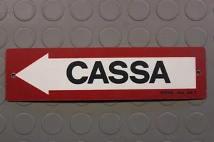 Escritura Placa Vintage Carcasa Años '70 Fondo De Almacén 19 ,5x5, 5 CM - Imagen 1 de 2