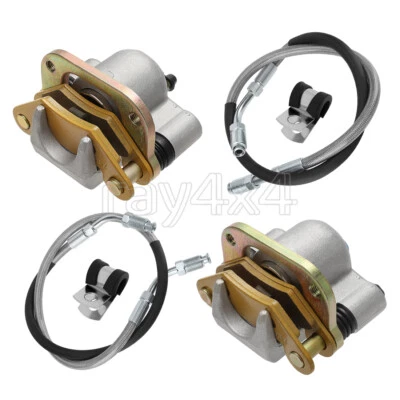 Front Brake Calipers & Hose Lines for Polaris Trail Blazer 250 1991 1992-1998 - Image 1 of 4