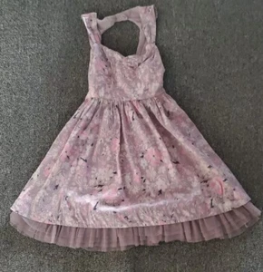 Free People Kleid Damen Fit & Flare lila Blumenkleid XXS Tüll Spitze unten - Bild 1 von 5