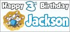 Ten Pin Bowling 3rd Birthday Banner x2 Party Decorations Personalised ANY NAME