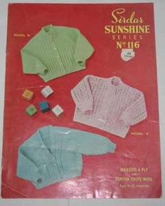 Knitting Patterns - Sirdar # 116 Jumpers - age 6-12 months - Picture 1 of 1