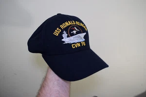 USS Ronald Reagan CVN 76 Navy Barco Portaaviones Hecho en EE. UU. Sombrero Azul ASPECTO USADO - Imagen 1 de 10