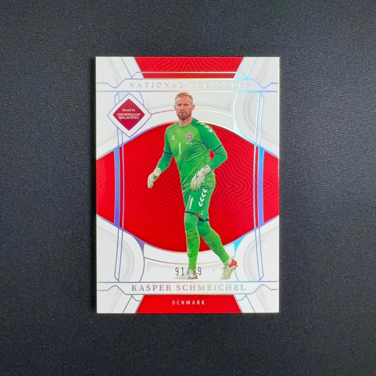 2022 Panini National Treasures FIFA Road to World Cup Kasper Schmeichel 91/99