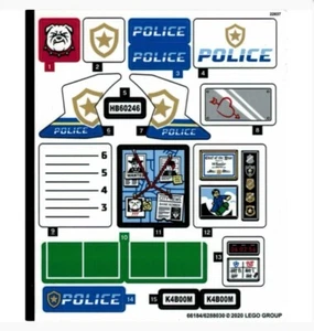 Lego City Polizei Sticker/ Aufkleber aus Set 60246 NEU - Bild 1 von 1