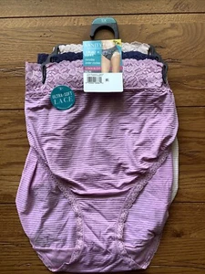 VANITY FAIR- 3 PairNEW W/TAGS- Underwear-3XL-10- Hi Cut - Picture 1 of 3