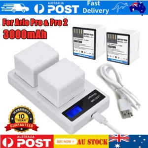 2x 3000mAh Rechargeable Battery + Charger For Arlo Pro & Pro 2 HD Camera VMA4400 - Picture 1 of 12