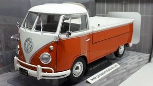 VOLKSWAGEN T1 PICK-UP 1950 ORANGE/BLANC SOLIDO REF S1806701 ECHELLE AU 1/18EME - Foto 1 di 6