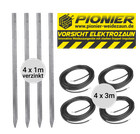 Pionier Erdungs-Set 4-fach für Weidezaungeräte | Verzinkte Erdungspfähle