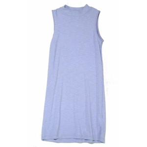 Cotton Emporium Girls Mock Neck Ribbed Knit Shift Dress Blue Large (10-12) $23 - Picture 1 of 2