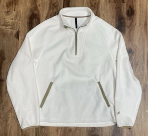 Fabletics The Pine City Half Zip White Cozy Fleece Jacket Size XL - Picture 1 of 9