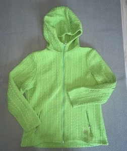 Spyder Core Sweater Jacket Women's Sz XL Green Full Zip Pockets Knit fleece* - Picture 1 of 9