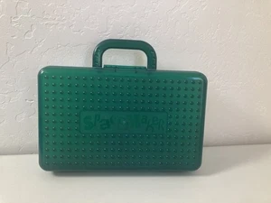 Spacemaker Carry Stiftebox grün klar Vintage Kunststoff Aufbewahrung großes Etui 11x7 - Bild 1 von 6