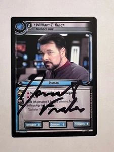 Autographed 2E Star Trek ccg William T. Riker, Number One (Jonathan Frakes) - Picture 1 of 1