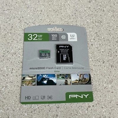 PNY Elite Class 10 U1 microSDHC Flash Memory Card 32GB w/ Photo Recovery - Image 1 of 2