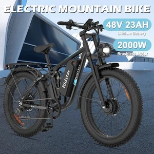 Electric Bike 1500/2000W 48V 15/23Ah 26'' Tire Adult Free Shipping E-Bike EMTB - Picture 1 of 27