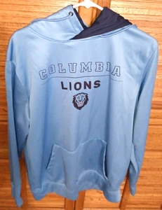 Columbia Lions Mens Large Hoodie Pullover Hooded Sweatshirt Blue Colosseum - Picture 1 of 4
