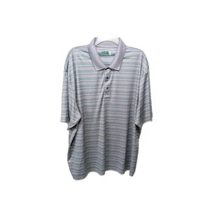 Ben Hogan Striped Performance Polo Shirt Mens 3XL Short Sleeve Preppy Golf #2400 - Picture 1 of 7
