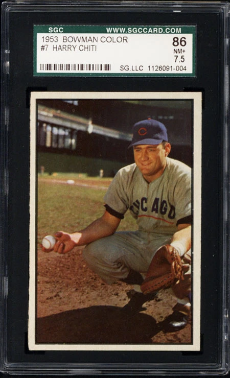 1953 Bowman Color #7 Harry Chiti Rookie SGC 86 - Image 1 of 1