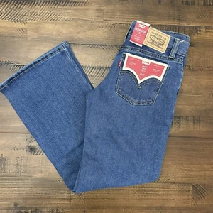 NWT $45 Levi Strauss Girls Wide Leg Jeans Sz 10 Reg Relaxed Fit Adjustable Waist - Picture 1 of 5