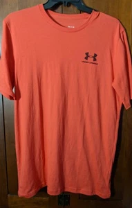 NUEVO CON ETIQUETAS Camiseta Under Armour Para Hombre Estilo Deportivo Pecho Izquierdo Gráfico-Pequeña-Roja/Naranja-Defecto - Imagen 1 de 4
