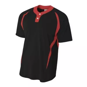 A4 Men's 2-Button Color Block Henley - Picture 1 of 12