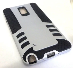 Samsung Galaxy Note 4 Phone Case by CellJoy Gray w/ Flex-grip No Slip Grip - Picture 1 of 3