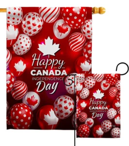 Feliz Día de Canadá Provincias Hojas de Arce Jardín Casa Patio Bandera - Imagen 1 de 13