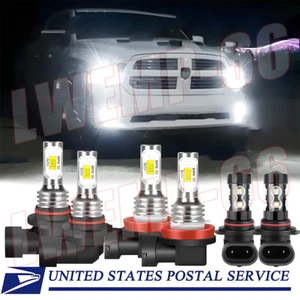 For Dodge RAM 1500 2500 3500 2013-2015 LED Headlight + Fog Light Bulbs Combo A - Picture 1 of 14