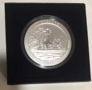 2011 P Vicksburg 5 Oz. Burnished .999 Silver America the Beautiful All USM OGP ! - Picture 1 of 4