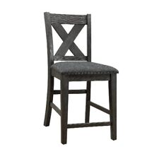 Chair With High X Shaped Back And Nailhead Trim Set Of 2 Brown - Saltoro Sherpi