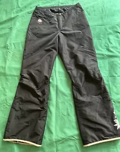 Pantalones de esquí Bogner bordados de poliéster talla 8 negros florales raros - Imagen 1 de 13