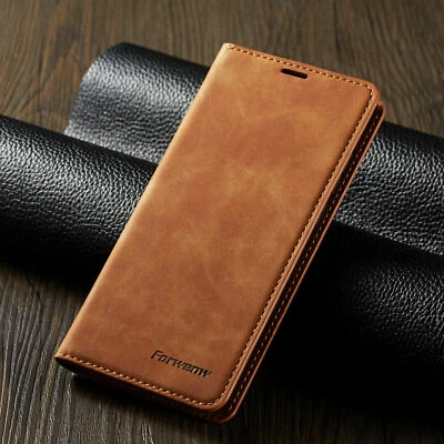 Para iPhone 12 13 14 15 16 Pro Max 7 8 11 Plegable Cuero Tarjeta Bolsillo Estuche Cubierta Foto 1 de 4