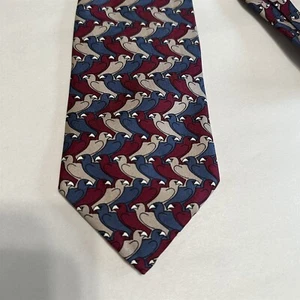 Corbata Boxelder Company Para Hombre M C Escher Pájaros Abstracto Azul Rojo De Colección - Imagen 1 de 6