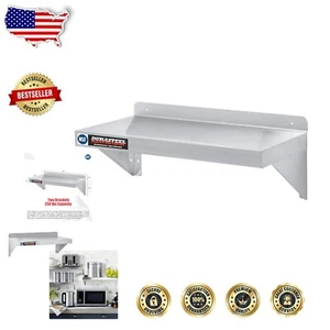NSF Certified Stainless Steel 24"x14" Wall Shelf - Space-Saving Storage Solution - Picture 1 of 11