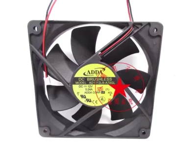 1PC ADDA 12025 AD1212LB-A70GL DC12V 0.24A 12CM 2-wire axial flow cooling fan - Image 1 of 4