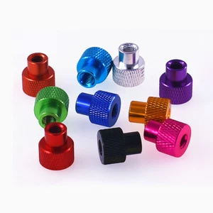M2.5 KNURLED THUMB NUTS ALUMINUM HAND GRIP KNOBS ALUMINUM ALLOY NUTS COLORS - Picture 1 of 5