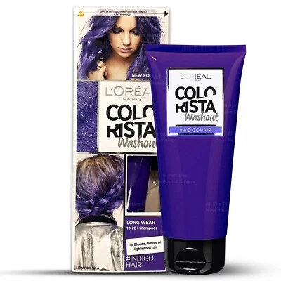 L'ORÉAL 3x TINTE DE CABELLO COLOR ÍNDIGO LAVADO LOREAL COLORISTA 80 ML (pack de 3)