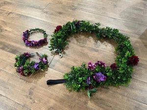 Hundeleine: Blume, Ranke, Blattdekor. Mit Halsband und Headset - Bild 1 von 8