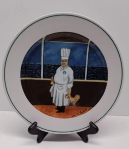 GUY BUFFET CRYSTAL CRUISES COLLECTOR PLATE--POULET AU CHAMPAGNE - Picture 1 of 3