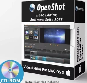 OpenShot Video Editor 2024 Full Pro Video Editing Software Suite CD for Win/Mac - Afbeelding 1 van 5