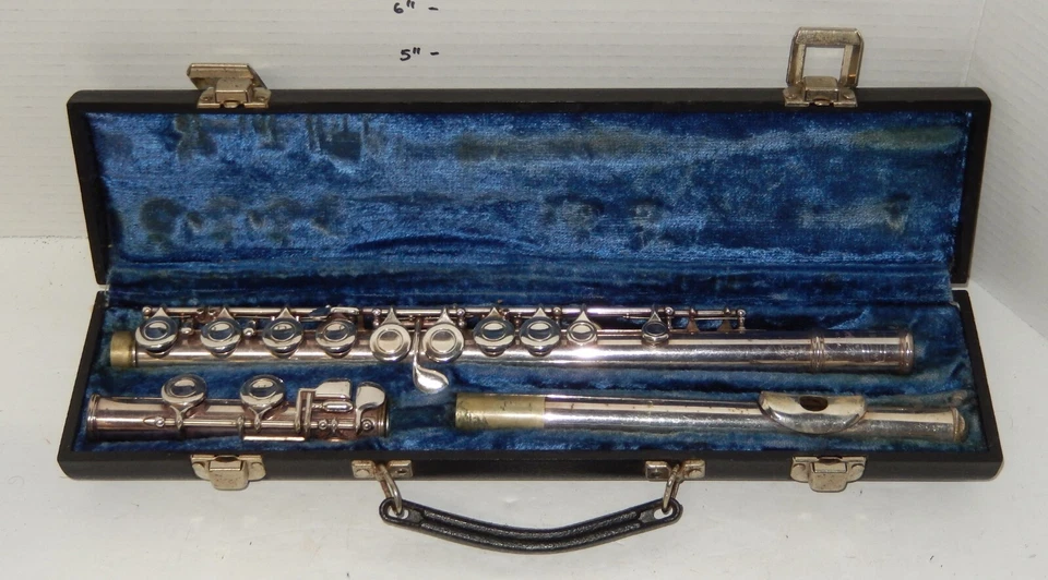 Bundy Selmer FLAUTA CON ESTUCHE RÍGIDO NEGRO Forro Terciopelo Azul Foto 1 de 4
