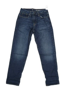 Gap Kids Mid Rise Girlfriend Jeans Stretchy Dark Wash Denim Youth Girls 16 - Picture 1 of 14
