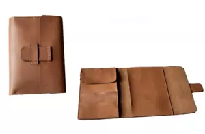 for A5 Sketch Book bag notebook pencil cover jacket slipcase leather brown X205 - Picture 1 of 3