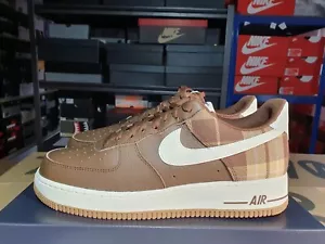Nike Air Force 1 ‘07 LX Cacao Plaid UK 9.5 US 10.5 EUR 44.5 DV0791 200 - Picture 1 of 7