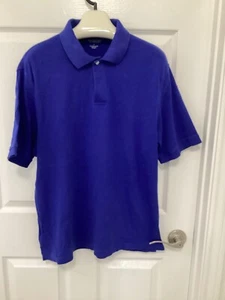 Roundtree & Yorke SUPIMA Cotton Men's L Royal Blue Polo Shirt Short Sleeve - Picture 1 of 4