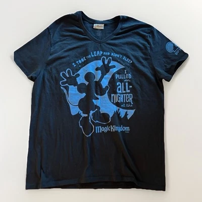 Футболка женская Disney Magic Kingdom All Nighter 2012 Mickey Mouse XL черная синяя - Изображение 1 из 4