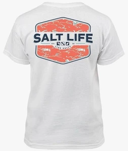 Salt Life 'Girl’s White Tactical Camo Short-Sleeve T-Shirt NWT Size XL - Picture 1 of 3